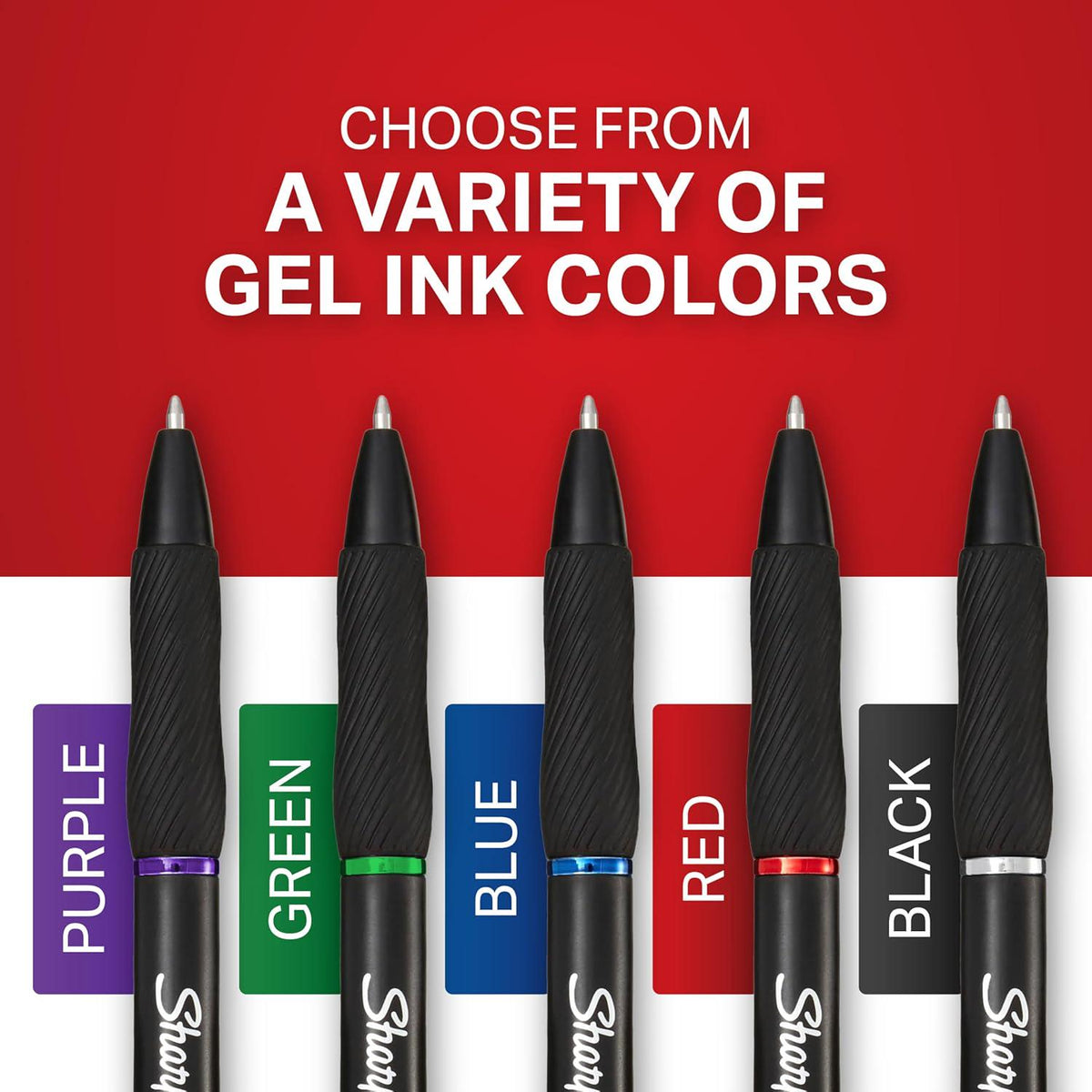 Sharpie S-Gel, Gel Pens, Drawing Pens, Gel Ink Pens For Journaling, Writing Pens, Coloring Pens, Medium Point Pens (0.7Mm), Black Barrel, Black Gel Ink, 12 Count,