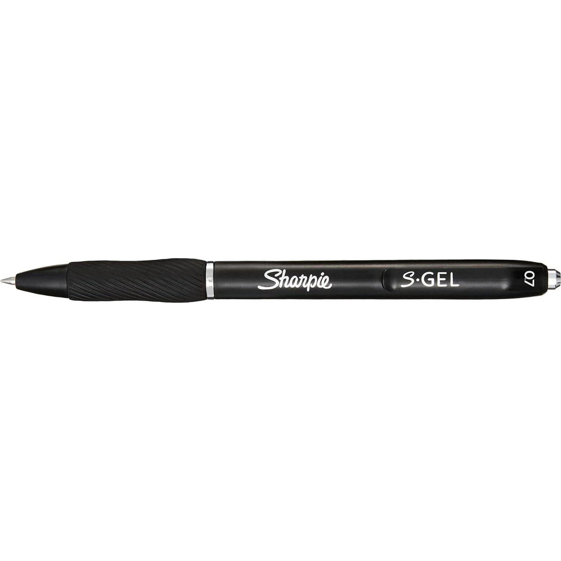Sharpie S-Gel, Gel Pens, Drawing Pens, Gel Ink Pens For Journaling, Writing Pens, Coloring Pens, Medium Point Pens (0.7Mm), Black Ink Gel Pen, 4 Count,