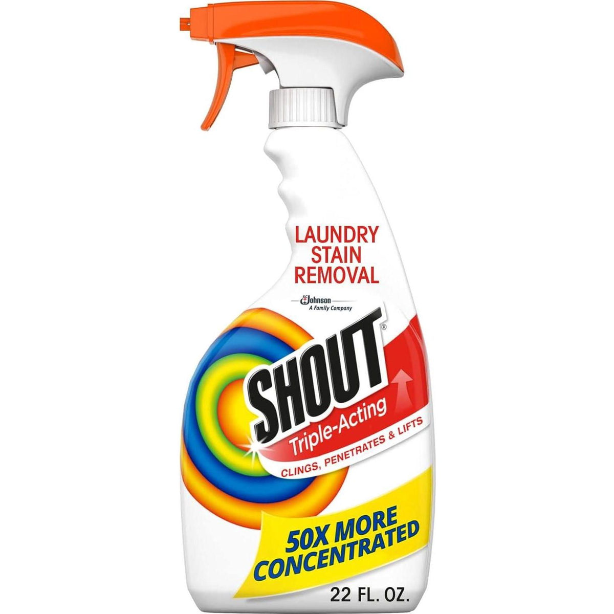 Shout Active Enzyme Laundry Stain Remover Spray, Triple-Acting Formula Clings, Penetrates, And Lifts 100+ Types Of Everyday Stains - Prewash Spray 22oz,