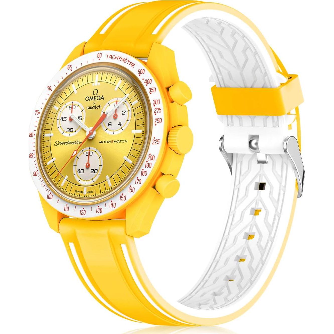 Silicone Band Compatible With Moonswatch,Soft Waterproof Quick Release Rubber 20mm Replacement Watchband For Omega X Swatch Moonswatch Speedmaster/Rolex/SEIKO For Women Men.,Does not Apply