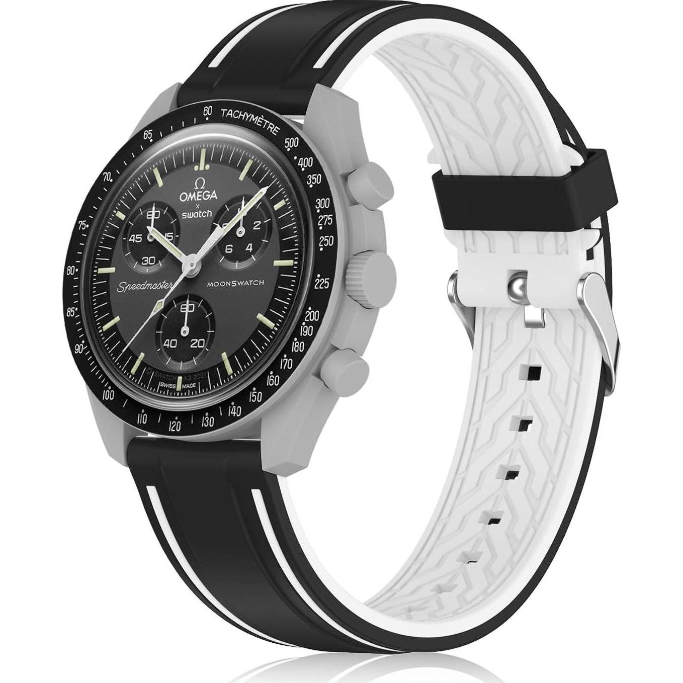 Silicone Band Compatible With Moonswatch,Soft Waterproof Quick Release Rubber 20mm Replacement Watchband For Omega X Swatch Moonswatch Speedmaster/Rolex/SEIKO For Women Men.,Does not Apply