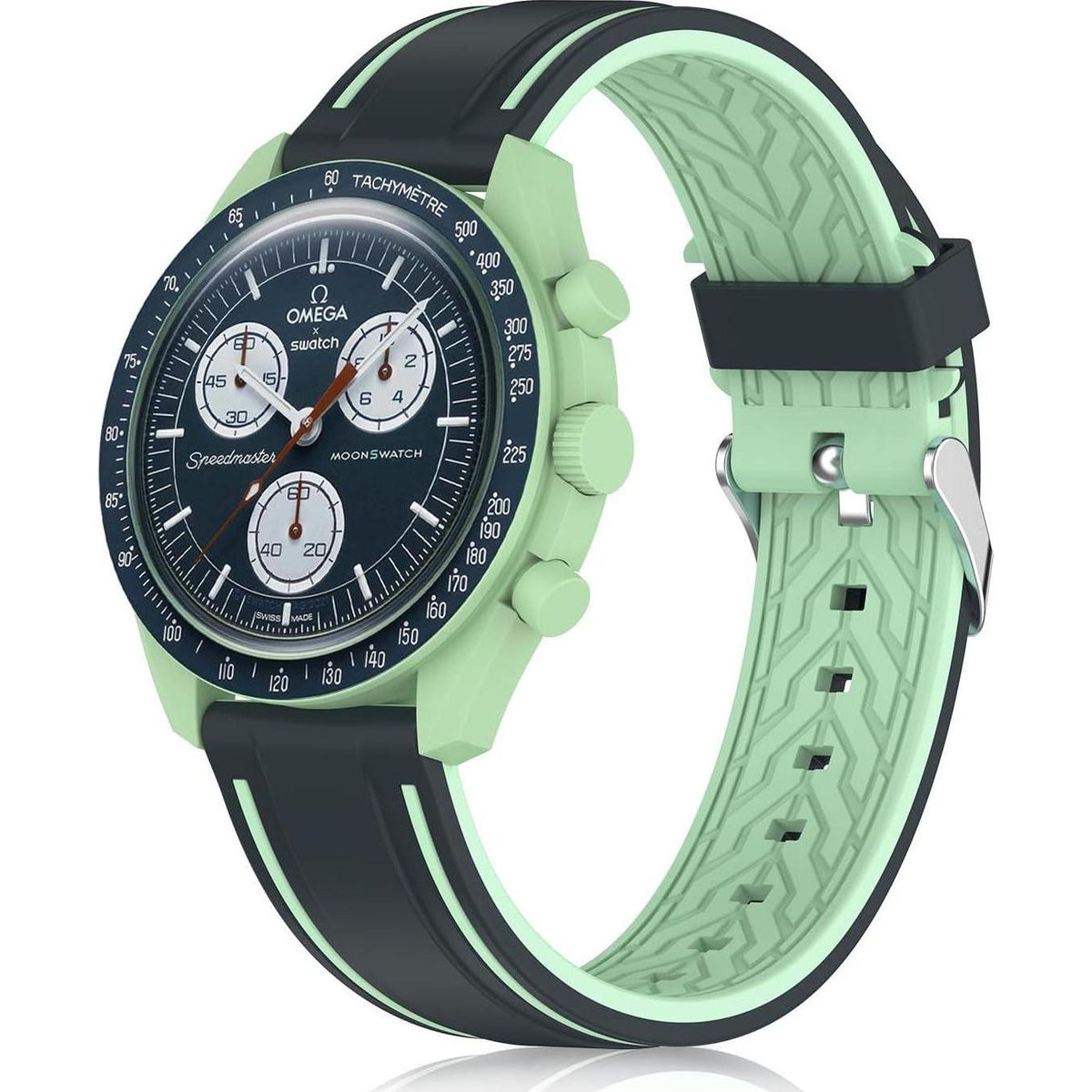 Silicone Band Compatible With Moonswatch,Soft Waterproof Quick Release Rubber 20mm Replacement Watchband For Omega X Swatch Moonswatch Speedmaster/Rolex/SEIKO For Women Men.,Does not Apply