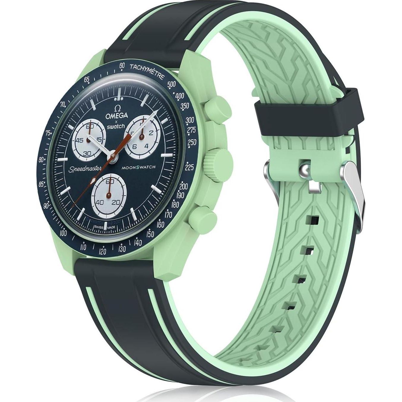 Silicone Band Compatible With Moonswatch,Soft Waterproof Quick Release Rubber 20mm Replacement Watchband For Omega X Swatch Moonswatch Speedmaster/Rolex/SEIKO For Women Men.,Does not Apply