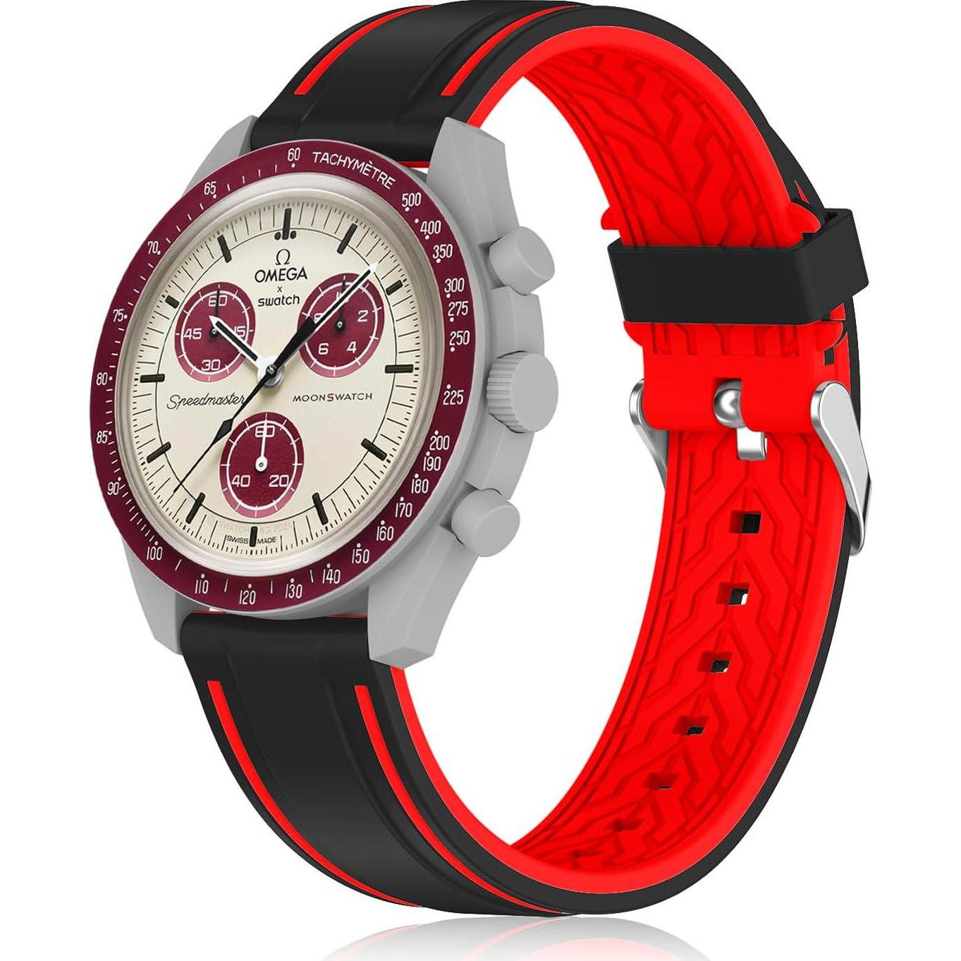 Silicone Band Compatible With Moonswatch,Soft Waterproof Quick Release Rubber 20mm Replacement Watchband For Omega X Swatch Moonswatch Speedmaster/Rolex/SEIKO For Women Men.,Does not Apply