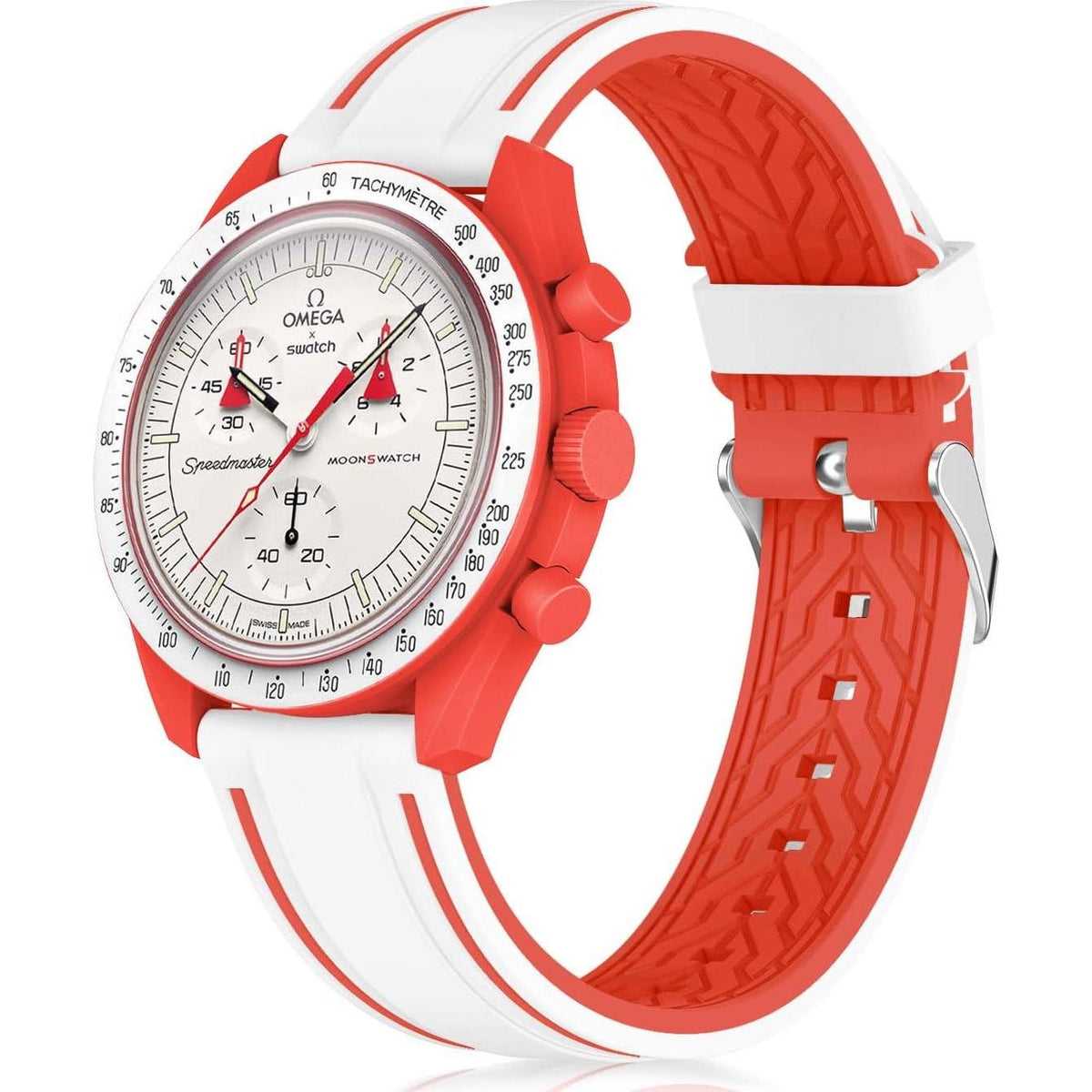 Silicone Band Compatible With Moonswatch,Soft Waterproof Quick Release Rubber 20mm Replacement Watchband For Omega X Swatch Moonswatch Speedmaster/Rolex/SEIKO For Women Men.,Does not Apply
