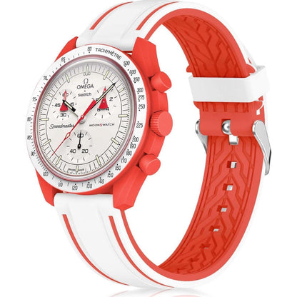 Silicone Band Compatible With Moonswatch,Soft Waterproof Quick Release Rubber 20mm Replacement Watchband For Omega X Swatch Moonswatch Speedmaster/Rolex/SEIKO For Women Men.,Does not Apply