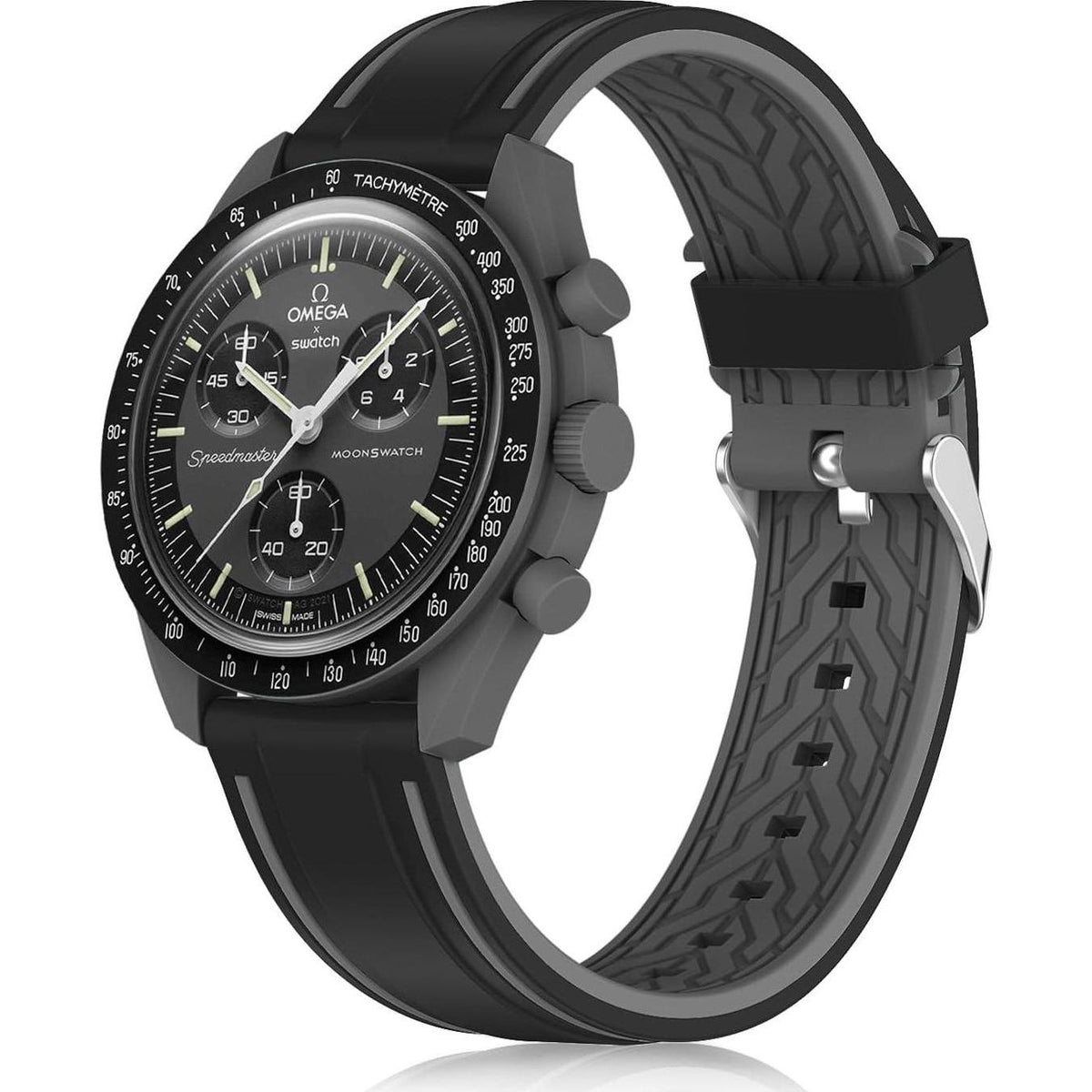 Silicone Band Compatible With Moonswatch,Soft Waterproof Quick Release Rubber 20mm Replacement Watchband For Omega X Swatch Moonswatch Speedmaster/Rolex/SEIKO For Women Men.,Does not Apply