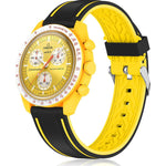 Silicone Band Compatible With Moonswatch,Soft Waterproof Quick Release Rubber 20mm Replacement Watchband For Omega X Swatch Moonswatch Speedmaster/Rolex/SEIKO For Women Men.,Does not Apply