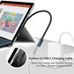 Sisyphy USB-C Female to Surface Charger Cable, 1 Pc, 20cm, Black, Compatible with Surface Pro/Go/Laptop, 45W Needed