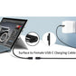Sisyphy USB-C Female to Surface Charger Cable, 1 Pc, 20cm, Black, Compatible with Surface Pro/Go/Laptop, 45W Needed