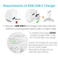 Sisyphy USB-C Female to Surface Charger Cable, 1 Pc, 20cm, Black, Compatible with Surface Pro/Go/Laptop, 45W Needed