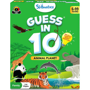 Skillmatics Guess in 10 Animal Planet Card Game for Kids Ages 6 and Up Travel Trivia Game for Families