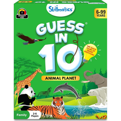 Skillmatics Guess in 10 Animal Planet Card Game for Kids Ages 6 and Up Travel Trivia Game for Families