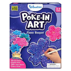 Skillmatics Poke In Art Flower Bouquet DIY Kit Mess Free Craft Set Gifts for Kids Ages 4 to 9 Wood Art Activity