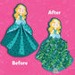 Skillmatics Poke-in Art Kit Magical Princesses, DIY Mess-Free Wood Crafts for Kids Ages 4–9, Creative Gift Activity Set
