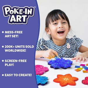Skillmatics Poke In Art Flower Bouquet DIY Kit Mess Free Craft Set Gifts for Kids Ages 4 to 9 Wood Art Activity