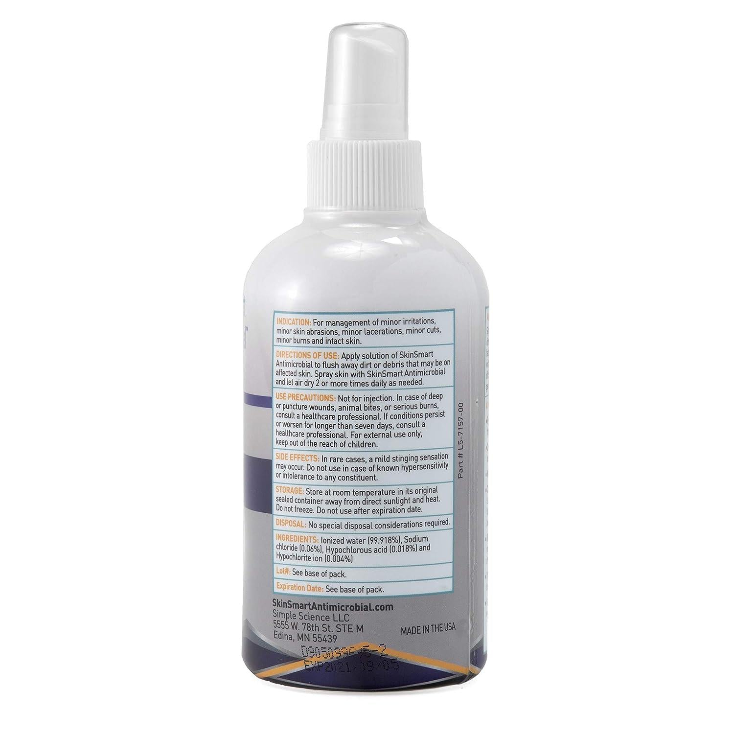 SkinSmart Facial Cleanser For Acne, Targets Bacteria For Active Teenage Athletes Post Workout And Adult Acne, 8 Oz Spray Bottle, Safe For Multiple Daily Uses,