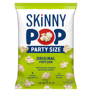 SkinnyPop Original Popcorn, 8oz Bag, Gluten-Free, Healthy Snack