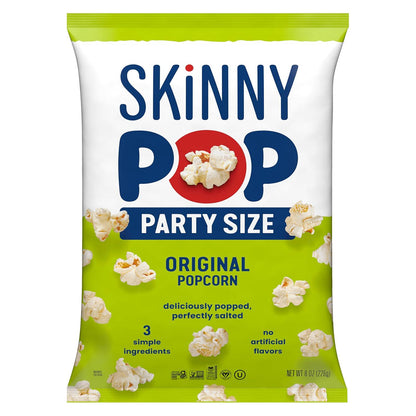 SkinnyPop Original Popcorn, 8oz Bag, Gluten-Free, Healthy Snack