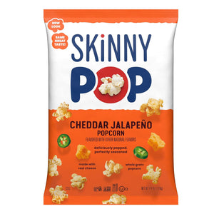 SkinnyPop SkinnyPop Cheddar Jalapeno, 4.4oz Grocery Size Bags, Skinny Pop, Popcorn Snacks, Gluten Free