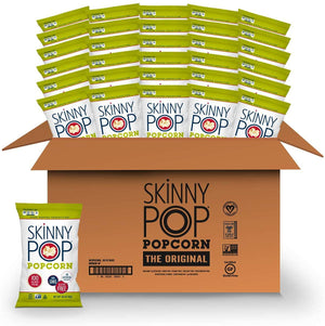 SkinnyPop Original Popcorn, Gluten-Free, Healthy Snack, Individual 065oz Snack Size Bags, 30 Count