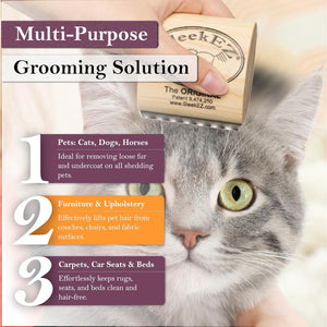 SleekEZ Grooming Tool – Small Size, 5-Inch Blade, Removes Loose Fur & Dirt, Ideal for Cats, Dogs & Horses, Original Deshedding Tool (1 Count)