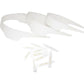 Slick Collar Shirt Collar Support System Set With 3 Adjustable, 10 Premium Collar Stays And A Durable Tin Travel EDC Box In White,
