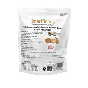 SmartBones Medium Peanut Butter Chews 4 Count Rawhide Free Treats Made with Real Ingredients for Dogs