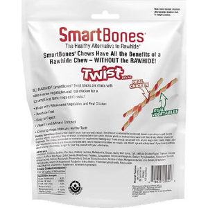SmartBones Smart Twist Dog Chews, 50 Pack, Rawhide-Free Sticks Made with Real Chicken, Safe for Dogs