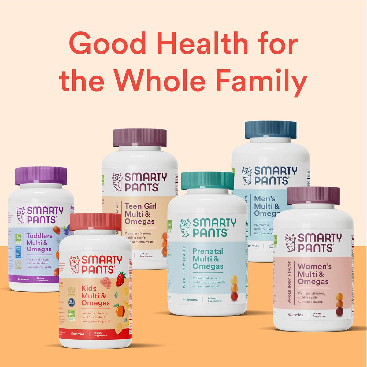 SmartyPants SmartyPants Kids Formula Daily Gummy Multivitamin: Vitamin C, D3, And Zinc For Immunity, Gluten Free, Omega 3 Fish Oil, Vitamin B6, B12, Cherry Berry, 120 Count (30 Day Supply)