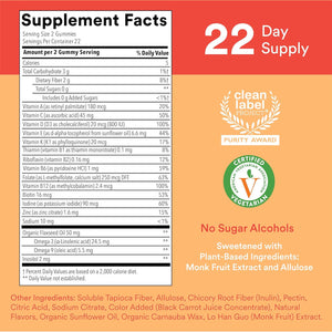 SmartyPants SmartyPants Kids Multivitamin Gummies, Sugar Free: Omega 3 (ALA), Vitamin D3, C, Vitamin B12, B6, A, K And Zinc For Immune Support, Biotin, Erythritol Free, Strawberry Banana, 44 Count (22 Day Supply)