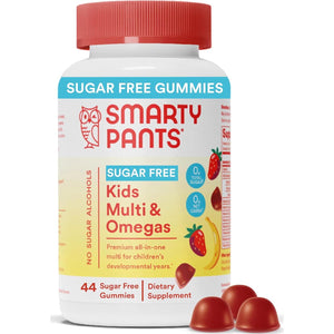 SmartyPants SmartyPants Kids Multivitamin Gummies, Sugar Free: Omega 3 (ALA), Vitamin D3, C, Vitamin B12, B6, A, K And Zinc For Immune Support, Biotin, Erythritol Free, Strawberry Banana, 44 Count (22 Day Supply)