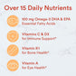 SmartyPants Kids Multivitamin Gummies, Omega-3, Vitamin D3, B12, Zinc, Gluten-Free, 120 Count