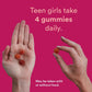 SmartyPants SmartyPants Teen Girl Multivitamin Gummies: Omega 3 Fish Oil (EPA/DHA), Vitamin C, D3, B12, Vitamin A, K And Zinc, Gluten Free, Includes Biotin To Support Hair, Skin And Nails, 120 Count (30 Day Supply)