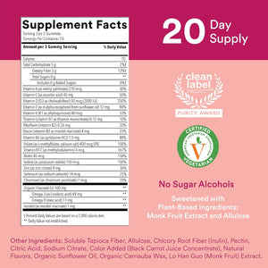 SmartyPants Women's Multivitamin Gummies, Sugar-Free, Biotin, Omega-3, Vitamin D3, B12, A, Zinc & More, 60 Count, 20-Day Supply