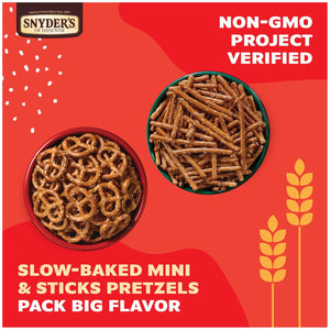 Snyder's of Hanover Pretzels, Minis and Sticks, 100 Calorie Packs, 20 Count Variety Pack