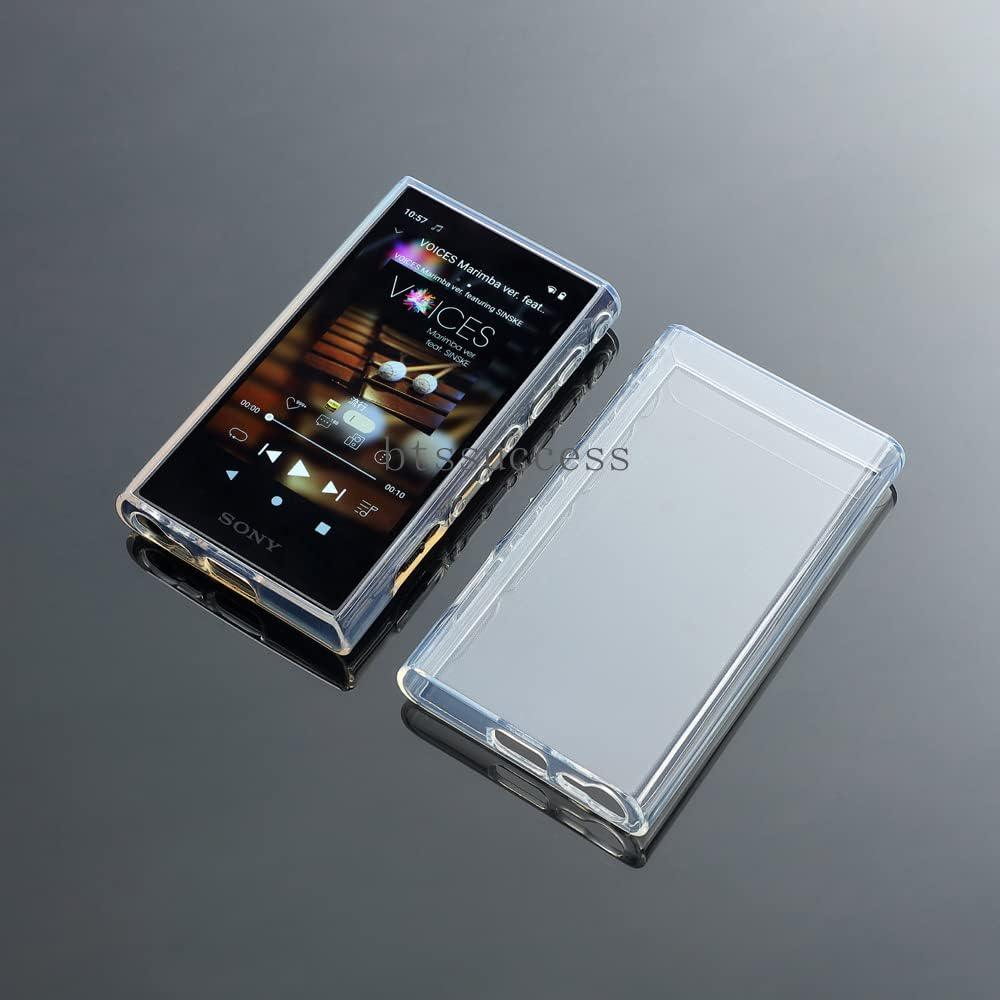 Soft Clear TPU Protective Shell Skin Case Cover For Sony Walkman NW-A300 Series NW-A306 NW-A307 (Clear Case And Glass),