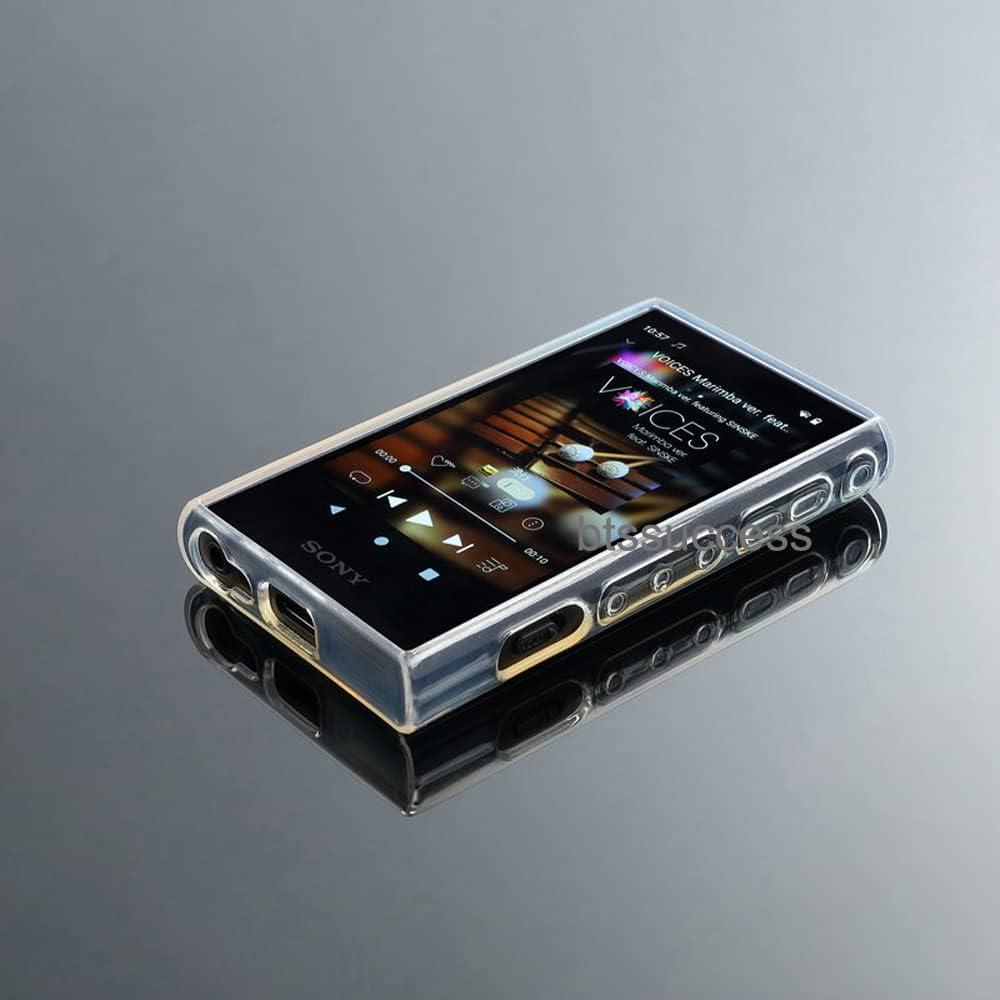 Soft Clear TPU Protective Shell Skin Case Cover For Sony Walkman NW-A300 Series NW-A306 NW-A307 (Clear Case And Glass),