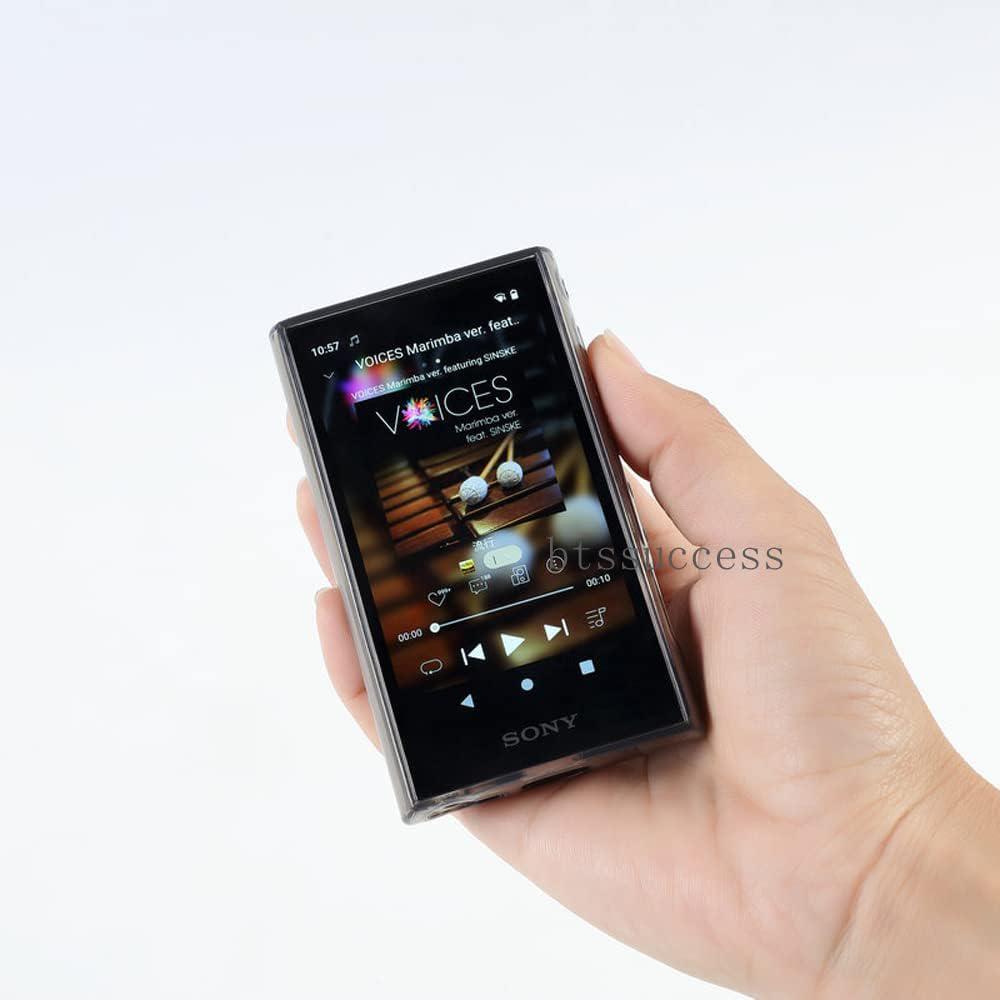 Soft Clear TPU Protective Shell Skin Case Cover For Sony Walkman NW-A300 Series NW-A306 NW-A307 (Clear Black Case),