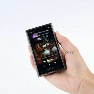 Soft Clear TPU Protective Shell Skin Case Cover For Sony Walkman NW-A300 Series NW-A306 NW-A307 (Clear Black Case),