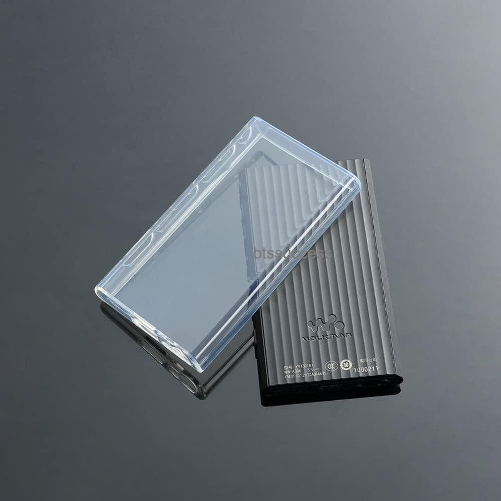 Soft Clear TPU Protective Shell Skin Case Cover For Sony Walkman NW-A300 Series NW-A306 NW-A307 (Clear Case And Glass),