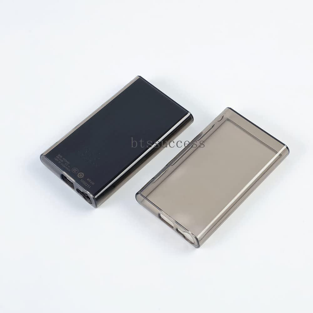 Soft Clear TPU Protective Shell Skin Case Cover For Sony Walkman NW-A300 Series NW-A306 NW-A307 (Clear Black Case),