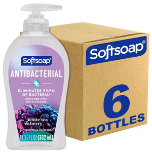 Softsoap Softsoap Antibacterial Liquid Hand Soap, White Tea And Berry Scent Hand Soap, 11.25 Ounce, 6 Pack