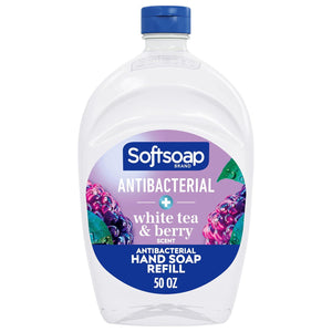Softsoap Softsoap Antibacterial Liquid Hand Soap Refill, White Tea And Berry Scented Hand Soap, 50 Ounce(Packaging May Vary)