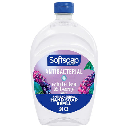 Softsoap Softsoap Antibacterial Liquid Hand Soap Refill, White Tea And Berry Scented Hand Soap, 50 Ounce(Packaging May Vary)