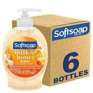 Softsoap Softsoap Moisturizing Liquid Hand Soap, Milk And Honey, 7.5 Fluid Ounce, Pack Of 6 (Package May Vary)