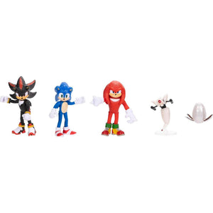 Sonic 3 Movie Action Figures, 5-Pack Collector Set with Sonic, Knuckles, Shadow, Drone & Buzz Bomber