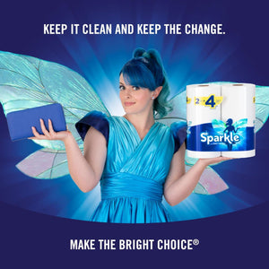 Sparkle Pick-a-Size Paper Towels, 6 Double Rolls, 12 Regular Rolls, Everyday Value, Full and Half Sheets