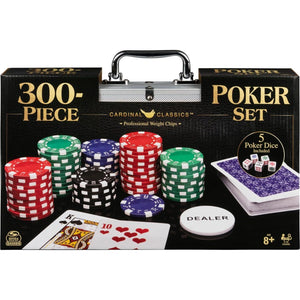 Spin Master Cardinal Classics Poker Set 300 Pieces with Chips Dice and Case Ages 8 and Up