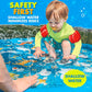 Splashez 3-in-1 Splash Pad for Toddlers, 60" Outdoor Water Mat with Alphabet Design, Sprinkler & Baby Pool